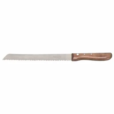 Herder Brotsägemesser 22,5 cm | Wellenschliff | rostfrei | Kirschbaumholzgriff | blaugepließtet