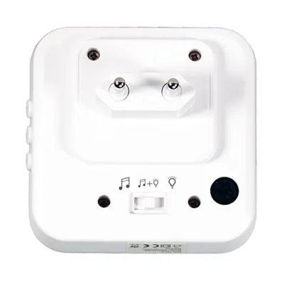 HHG Funk-Gong Empfänger Villa FG E | kabellos | 230V | 96 dB | 150m Reichweite | 32 Melodien | Nachtlicht | IP20 | weiß