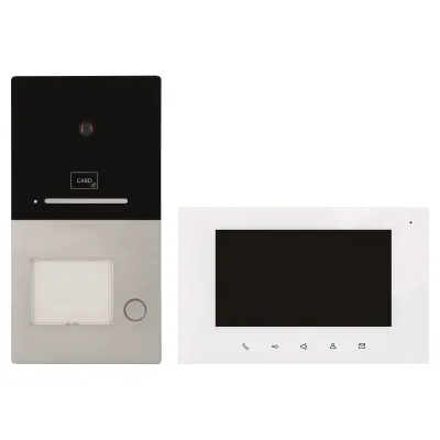 Viko Video-Türsprechanlage Set Villa AP 1 RL | 2-Draht | 1-Familienhaus | RFID & Bluetooth | 7" Touchscreen | Weiß