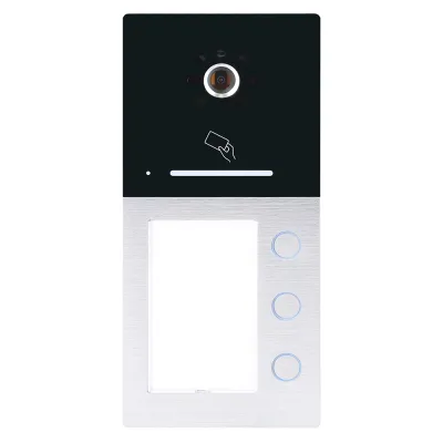 HHG Türsprechanlage Außenstation AP | 3-Familien | Video | RFID | Bluetooth | Zutrittskontrolle | Aluminium