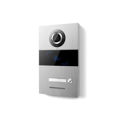 HHG Video-Türstation Außenstation UP 1-Familienhaus | Aluminium Unterputz | Kamera 90° | LED | Namensschild