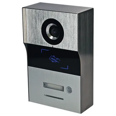 HHG Wetterschutzgehäuse Villa AG | Aufputzrahmen für Türstation | Edelstahl | 196x123x58 mm | grau