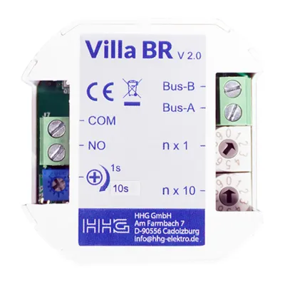 HHG Türsprechanlagen Busrelais BR 289606 | 2-Draht | 30V DC/3A | Zeitverzögerung | IP20 | Weiß