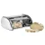Bild: Haushalt International Brotkasten 390344 | Edelstahl Brotbox mit Sichtfenster | 35,5x23x14,5 cm | silber