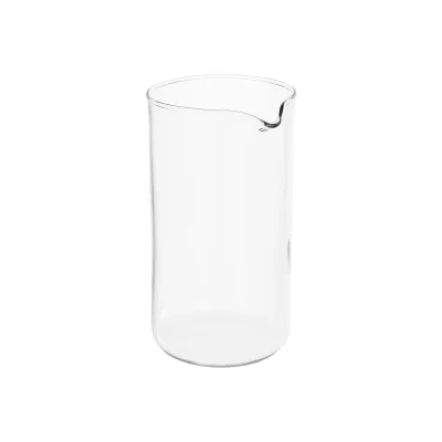 Haushalt International Kaffeebereiter 1L | Kaffee- & Teekanne Glas/Edelstahl | Filtereinsatz | silber