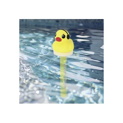 HI Solar Thermometer Ente 7,6x24,1 cm | solarbetrieben | Pool-Thermometer | Leuchtdauer 6–8 Std | 0–60 °C