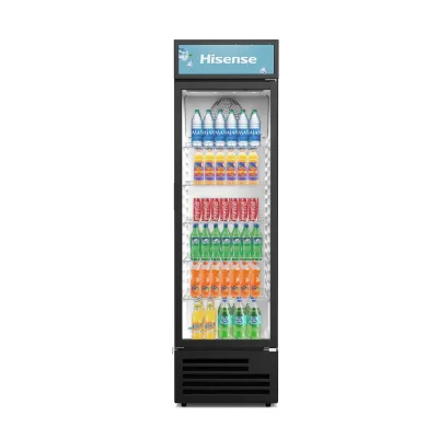 Hisense Getränkekühlschrank CPC271F7ABE | 277 Liter | freistehend | PureFlat Design | Glas-Edelstahl | schwarz