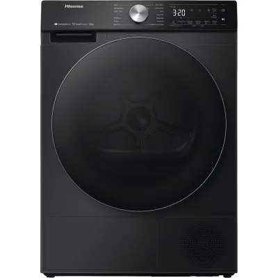 Hisense Wärmepumpentrockner DH5S102BB | 10 kg | 17 Programme | WLAN | Knitterschutz | Allergie Care | Schwarz