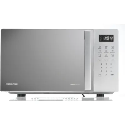 Hisense Mikrowelle H20MOMBS4HG | 20 Liter | 700 W | Grillfunktion | Touch Control | Keramikbeschichtung | Silber