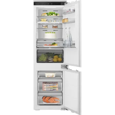 Hisense Kühl-Gefrier-Kombination RB3B250SAWC | Einbaugerät | Total NoFrost | WLAN | C | 252L | 178cm | Weiß | Edelstahl