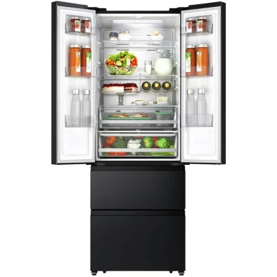 Hisense French Door Kühlschrank RF632N4AFC1 | 485 L | No Frost | Multi Air Flow | Schwarz | Energieklasse C