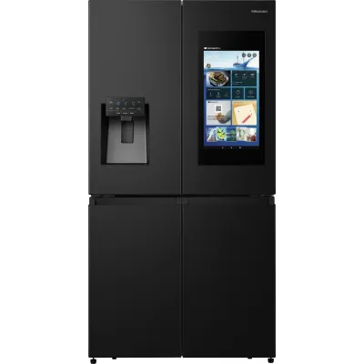 Hisense Flügeltürkühlschrank RQ760N4IFE | 577 l | No Frost | WLAN-Steuerung | Eis- & Wasserspender | Schwarz