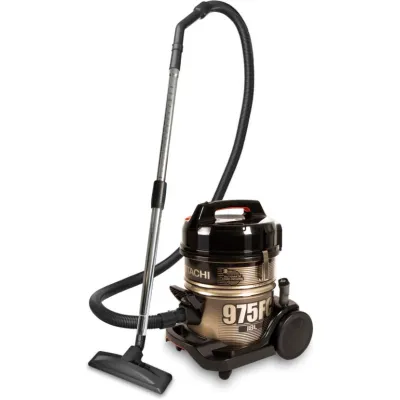 Hitachi Bodenstaubsauger CV-975FC ECO | 880W | beutellos | Metallgehäuse | 18L | Kabelaufrollautomatik | gold/schwarz