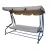 Bild: FRG Hollywoodschaukel 4-Sitzer Miami 85012 | Gartenschaukel Metall Liegefunktion | 232x120x164 cm | Grau/Creme