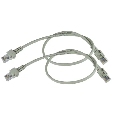 homeway Patchkabel HW-INAPFEED005 | Cat 5e Feeder-Patchkabel 0,5m | 2er Set | RJ45 F/UTP | grau