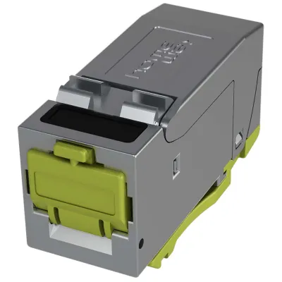 HOMEWAY Keystone Modul HW-MVFKS2 | RJ45 Buchse Cat6A geschirmt | LSA Anschluss | AWG 22-24 | Silber