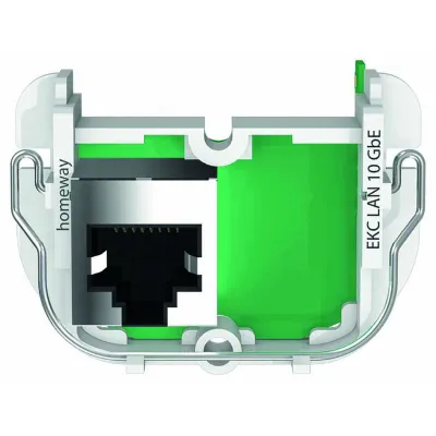 Homeway Kommunikationsmodul EKC LAN 10GbE HW-EKCL010GS1 | Steckmodul RJ45 1x8 | 10 Gigabit Ethernet | geschirmt | weiß