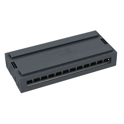HOMEWAY Multimediaverteiler HW-NX12BASIC01 | 9,5 Zoll | Keystone bis 12 Module | Hutschiene | anthrazit RAL 7021