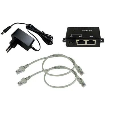 homeway Netzteil-Set HW-INAPSET1 | Stromversorgung Wi-Fi 6 ax Access Point | 48V DC | PoE Injektor | 15W | 2x Patchkabel