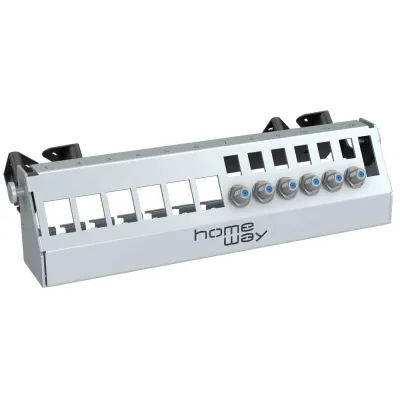 HOMEWAY Verteilerfeldrahmen HW-OFVF6/6/6-Z | Patchpanel für 6x Keystone & 6x LC/APC Duplex | 10 Gigabit Ethernet