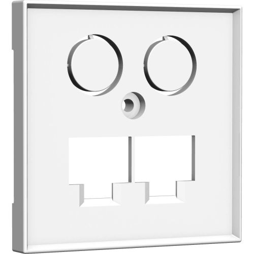 Bild: Homeway Zentralplatte TV+LAN/LAN 55x55mm rwm HW-ZLLRWM55V1