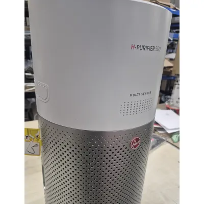 Hoover Luftreiniger H-Purifier 500 | HEPA-13 & Aktivkohlefilter | App & Alexa | 330 m³/h | bis 110 m² | Weiß/Silber, B-Ware