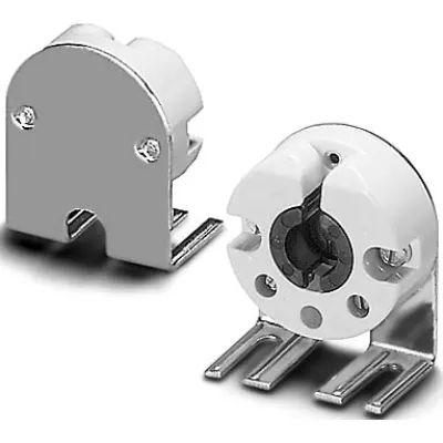 Houben Fassung G13 101793 | Einbaufassung für T8/T12 Leuchtstofflampen | Kunststoff | Befestigungsfuß | weiß