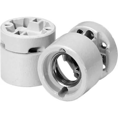 Houben Edisonfassung E27 534835 | Porzellan | 2-teilig | Schraubbefestigung | weiß