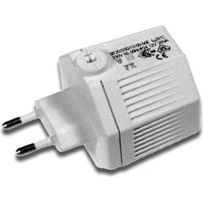 Houben Steckertrafo 991104 | Sicherheitstransformator 20W 230V auf 12V | Kurzschlusssicher | Aufbau | weiß
