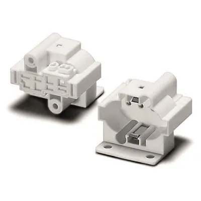 Houben Fassung 2G7 Aufbaufassung 109238 | Schraubbefestigung | Kunststoff | Weiß | für TC-SEL Kompaktleuchtstofflampen