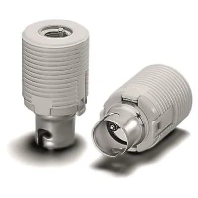 Houben Aufbaufassung B15d/BA15d 106575 | Lampenfassung Metall/Keramik | M10x1 Schraubbefestigung | weiß