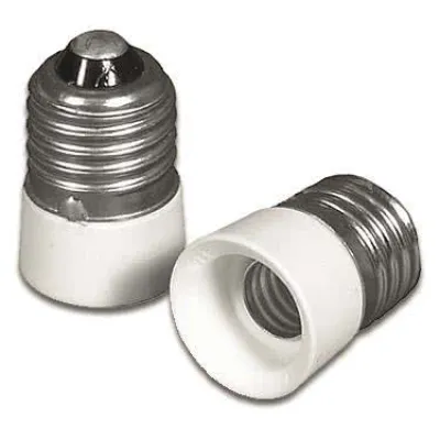 Houben Reduktionsfassung 990008 | E27 auf E14 Lampenfassung | Porzellan | Schraubbefestigung | weiß