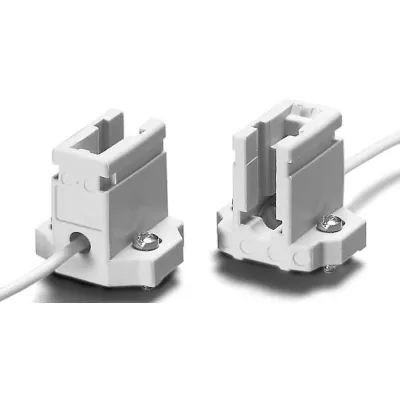 Houben Lampenfassung Fc2 100098 | Keramik | Schraubbefestigung | 300mm Anschlussleitung | Weiß