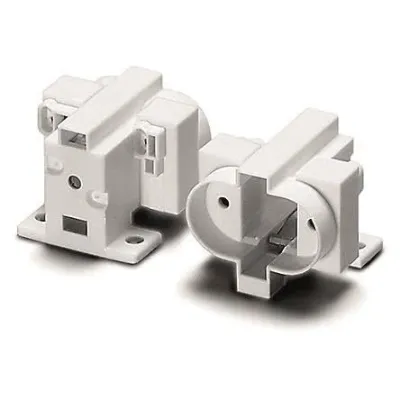 Houben Aufbaufassung G23 101306 | Lampenfassung für TC-S Kompaktlampen | Schraubbefestigung | Kunststoff | weiß