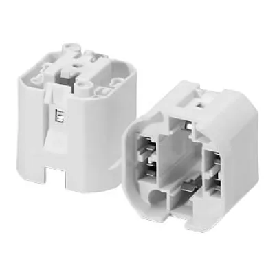 Houben Lampenfassung G24q-2/GX24q-2 527740 | Steckfassung Kompaktleuchtstofflampen | Kunststoff | weiß