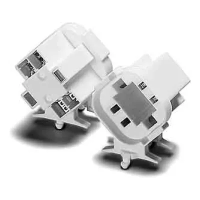 HOUBEN Lampenfassung G24q-2 108575 Steckfassung | 45° Lampenlage | Kunststoff | Steckbefestigung | weiß