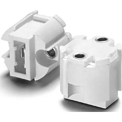 Houben Fassung G9 502004 | Keramik | Steckfassung | Schraubbefestigung | Weiß | für HV-Halogenlampen