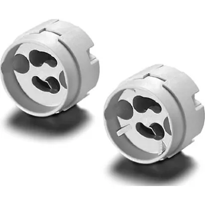 Houben Fassung GU10/GZ10 502111 | Steckfassung für Hochvolt-Leuchten | Schraubbefestigung | Kunststoff | weiß