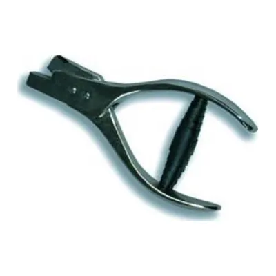 HT Instruments Stanzzange LZ-1 | Kerbzange für Prüfplaketten | 5 mm Dreieck-Stanze | gebogen | Kunststoff