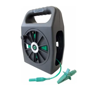 HT Instruments Messkabel TL-30MKT | 30m Verlängerungsleitung Kabeltrommel | 4mm Silikon | 20A | CAT III | grün