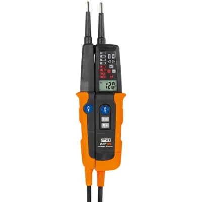 HT Instruments Spannungsprüfer HT10 | 2-polig | CAT IV | 3-1000V AC/DC | LCD | Lastzuschaltung | IP64