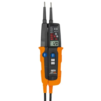 HT Instruments Spannungsprüfer HT10 | 2-polig | CAT IV | 3-1000V AC/DC | LCD | Lastzuschaltung | IP64