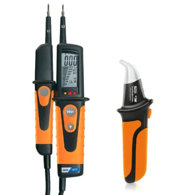 HT Instruments Spannungsprüfer & Sicherungsfinder HT7 KIT | 2-polig | LCD | 0–690V | IP64 | CAT IV | Handwerker-Set