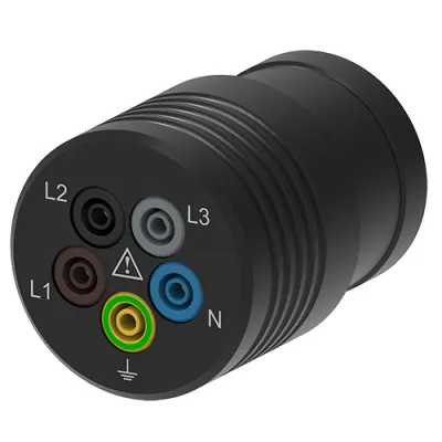 HT Instruments Messadapter DAA-16 | Drehfeldadapter 16A | CEE 5-polig | 4mm Stecktechnik | PVC | 415V CAT IV | Zubehör