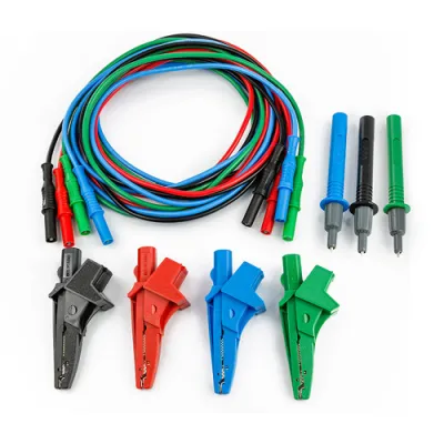HT Instruments Messleitungsset G3 1006210 | 4 Messleitungen 2m | 4 Krokodilklemmen | CAT IV 1000V | 15A | 4mm