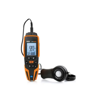 HT Instruments Luxmeter HT309 | Digitales Lichtmessgerät für LED | 0,01–400000 lx | Präzise | Kompakt | Messwertspeicher