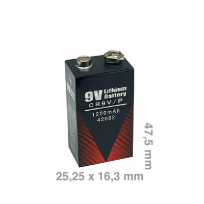 XCell 9V Lithium-Blockbatterie 131347 | 1200mAh | Long-Life | für Rauchmelder | bis 10 Jahre Haltbarkeit