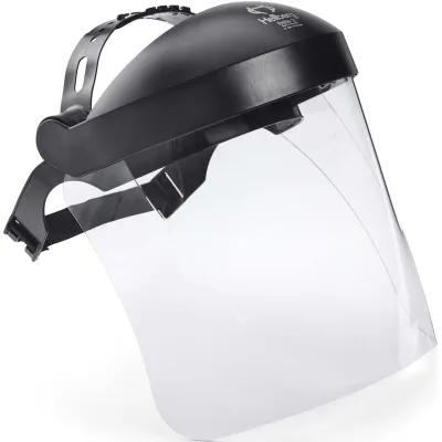 Hellberg Schutzvisier Safe 3 65100-001 | Gesichtsschutz Polycarbonat | höhenverstellbar | hochklappbar | Stirnband
