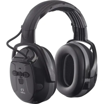 Hellberg Gehörschutz XStream Kopfbügel 48000-001 | Bluetooth Over-Ear Kopfhörer mit Mikrofon | 82 dB | Schwarz