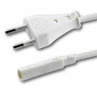 Hera Netzanschlussleitung HVLCS 43/2000 | 21544032001 | Eurostecker | 2m | 2x0,75mm² | PVC | weiß